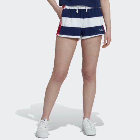 adidas Mid Waist Striped Shorts - Picture 11 of 14